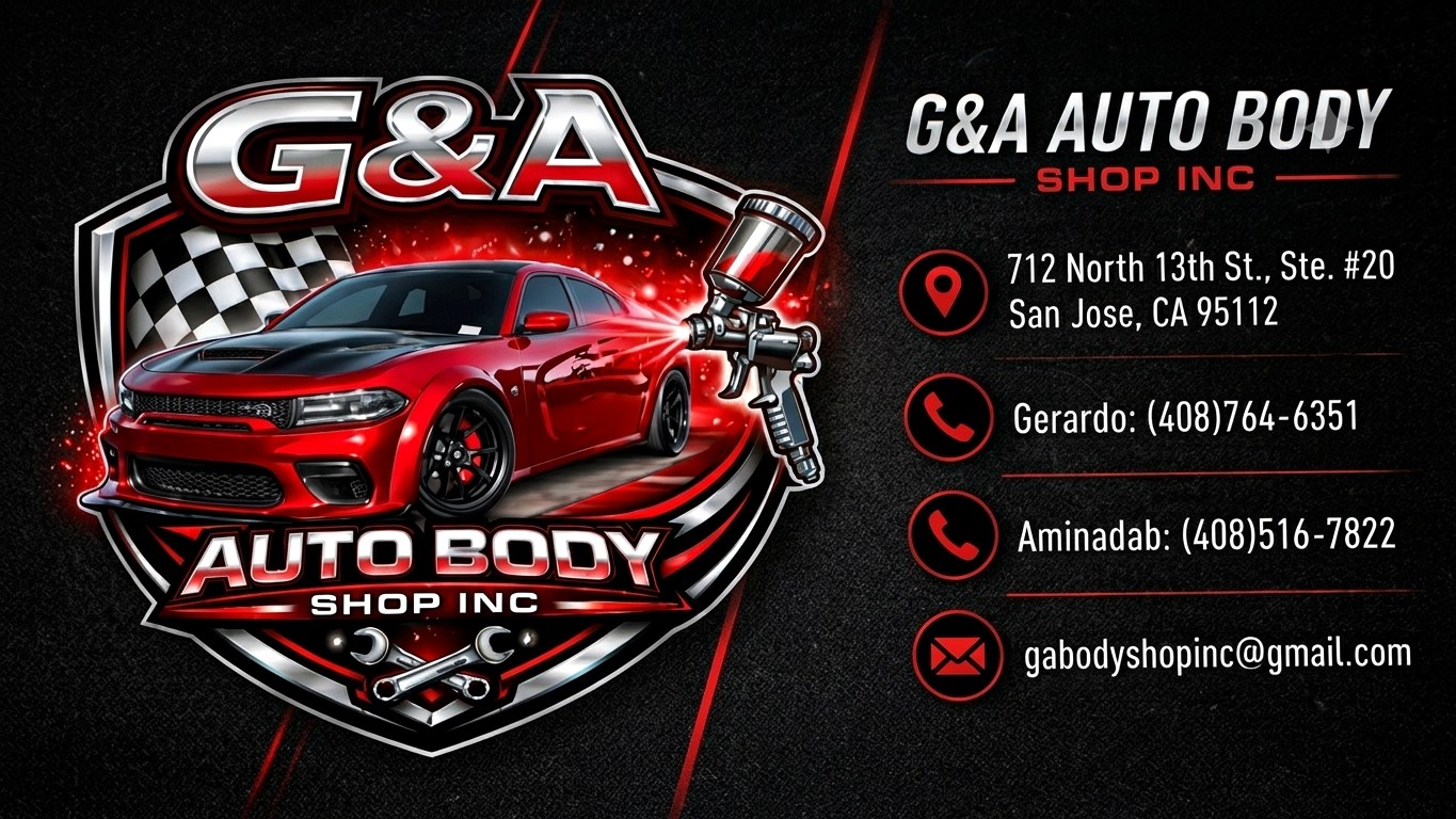 G&A Auto Body Shop Inc business card